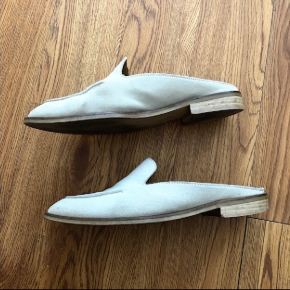 Everlane Suede Beige Mules Slip On Loafers - Picture 3 of 5